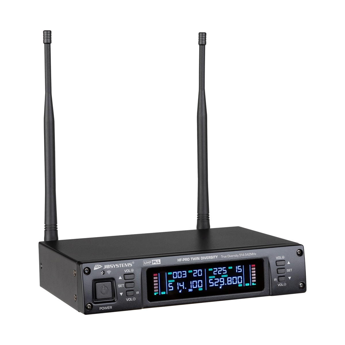 JB SYSTEMS HF-PRO TWIN DIVERSITY dubbele true diversity draadloze ontvanger, 2x 200 frequenties Draadloze microfoons J&H licht en geluid JB SYSTEMS HF-PRO TWIN DIVERSITY dubbele true diversity draadloze ontvanger, 2x 200 frequenties Draadloze microfoons J&H licht en geluid