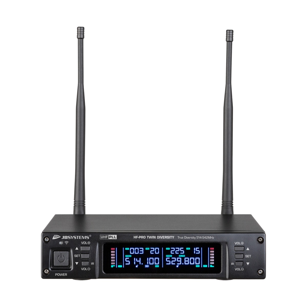 JB SYSTEMS HF-PRO TWIN DIVERSITY dubbele true diversity draadloze ontvanger, 2x 200 frequenties Draadloze microfoons J&H licht en geluid 3 JB SYSTEMS HF-PRO TWIN DIVERSITY dubbele true diversity draadloze ontvanger, 2x 200 frequenties Draadloze microfoons J&H licht en geluid 3