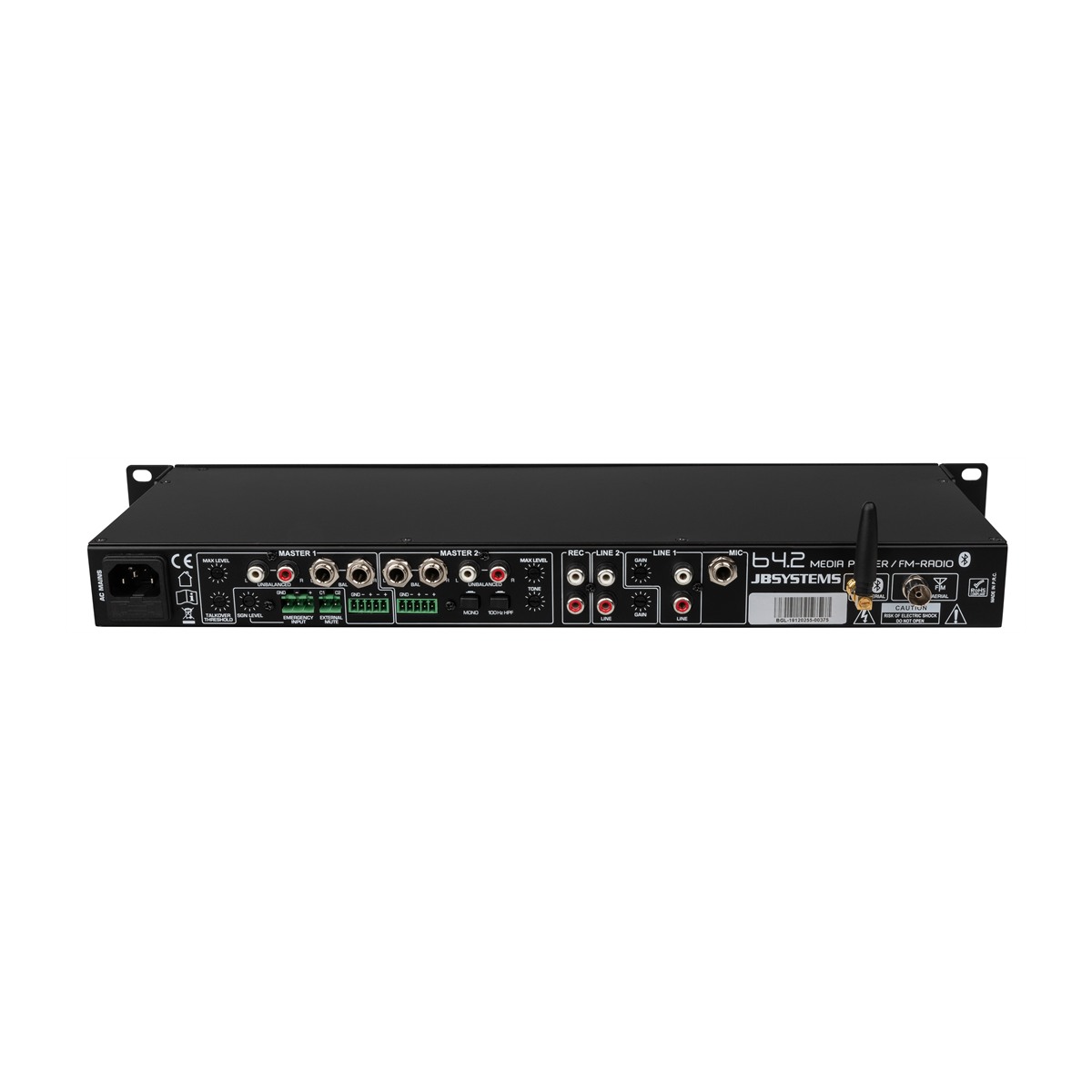 JB SYSTEMS B4.2 MEDIAMIX installatiemixer met USB mediaspeler, Bluetooth en 2 zones Cd- en mediaspelers J&H licht en geluid 2 JB SYSTEMS B4.2 MEDIAMIX installatiemixer met USB mediaspeler, Bluetooth en 2 zones Cd- en mediaspelers J&H licht en geluid 2