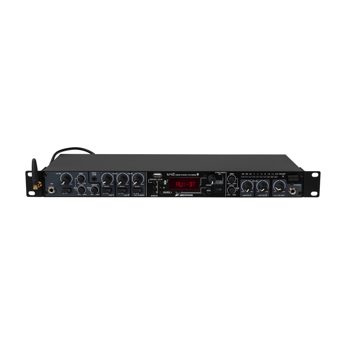 JB SYSTEMS B4.2 MEDIAMIX installatiemixer met USB mediaspeler, Bluetooth en 2 zones Cd- en mediaspelers J&H licht en geluid 3 JB SYSTEMS B4.2 MEDIAMIX installatiemixer met USB mediaspeler, Bluetooth en 2 zones Cd- en mediaspelers J&H licht en geluid 3