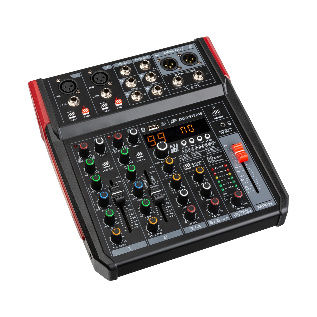 JB SYSTEMS LIVE-6 PA mixer, 6 ingangen op 4 kanalen Live mixers J&H licht en geluid 3 JB SYSTEMS LIVE-6 PA mixer, 6 ingangen op 4 kanalen Live mixers J&H licht en geluid 3