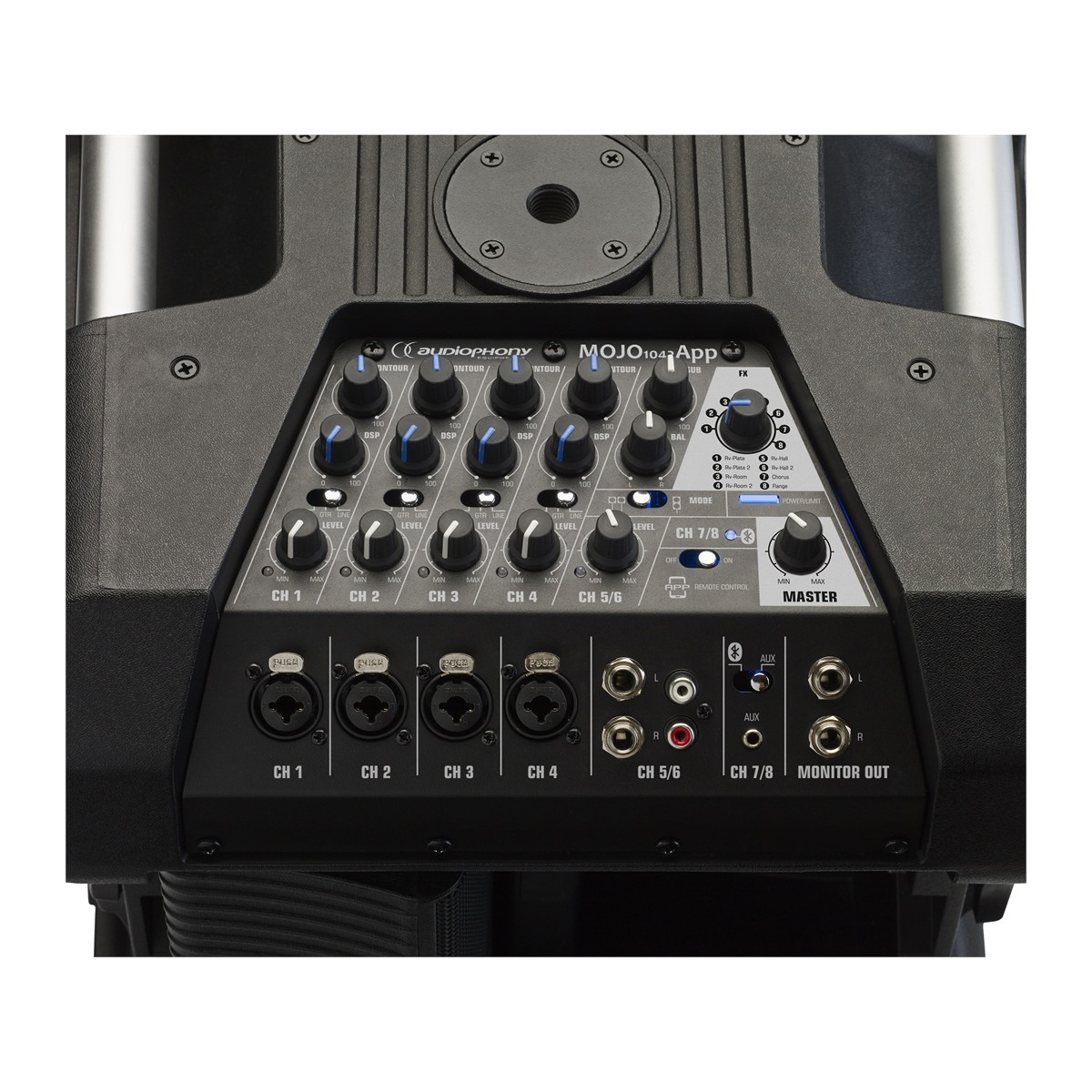 AUDIOPHONY MOJO1042App actief speakersysteem, 1020W met subwoofer en satellieten Actief J&H licht en geluid 5 AUDIOPHONY MOJO1042App actief speakersysteem, 1020W met subwoofer en satellieten Actief J&H licht en geluid 5