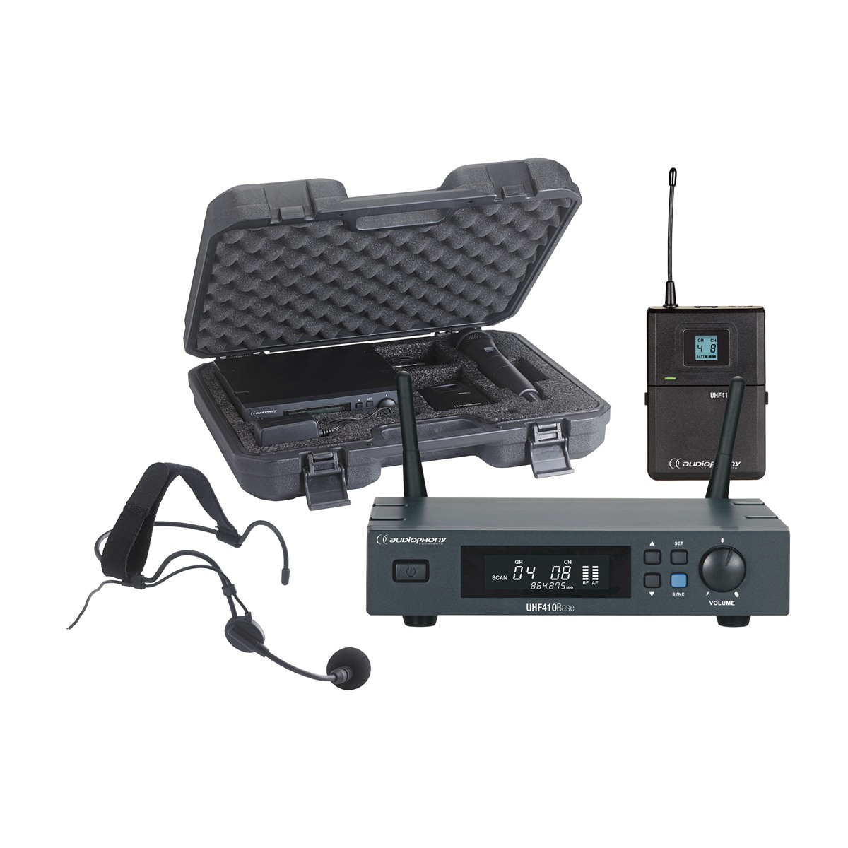 AUDIOPHONY PACK-UHF410-Head-F5 draadloze headsetmicrofoonset, UHF True Diversity 500MHz Draadloze microfoons J&H licht en geluid AUDIOPHONY PACK-UHF410-Head-F5 draadloze headsetmicrofoonset, UHF True Diversity 500MHz Draadloze microfoons J&H licht en geluid