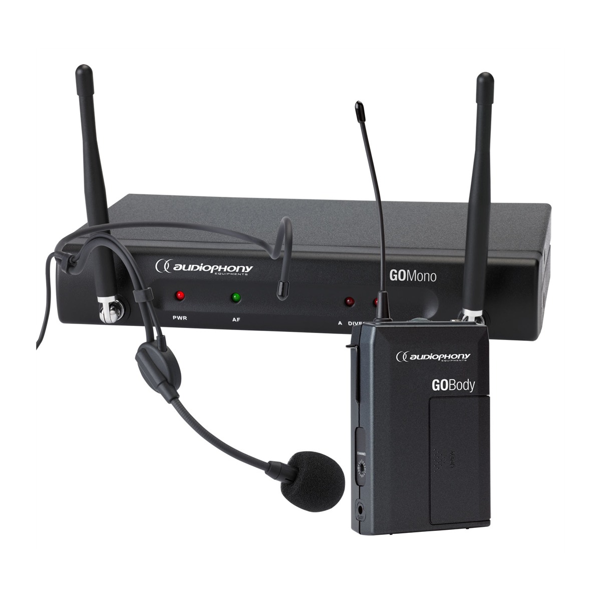 AUDIOPHONY Pack GO-Head-F5 draadloze headsetmicrofoonset, UHF 514-542 MHz Draadloze microfoons J&H licht en geluid AUDIOPHONY Pack GO-Head-F5 draadloze headsetmicrofoonset, UHF 514-542 MHz Draadloze microfoons J&H licht en geluid