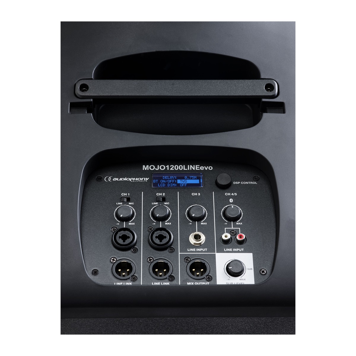 AUDIOPHONY MOJO1200LINEevo actief kolomsysteem, 1200W met 10″ subwoofer, DSP en Bluetooth TWS Actief J&H licht en geluid 3 AUDIOPHONY MOJO1200LINEevo actief kolomsysteem, 1200W met 10″ subwoofer, DSP en Bluetooth TWS Actief J&H licht en geluid 3