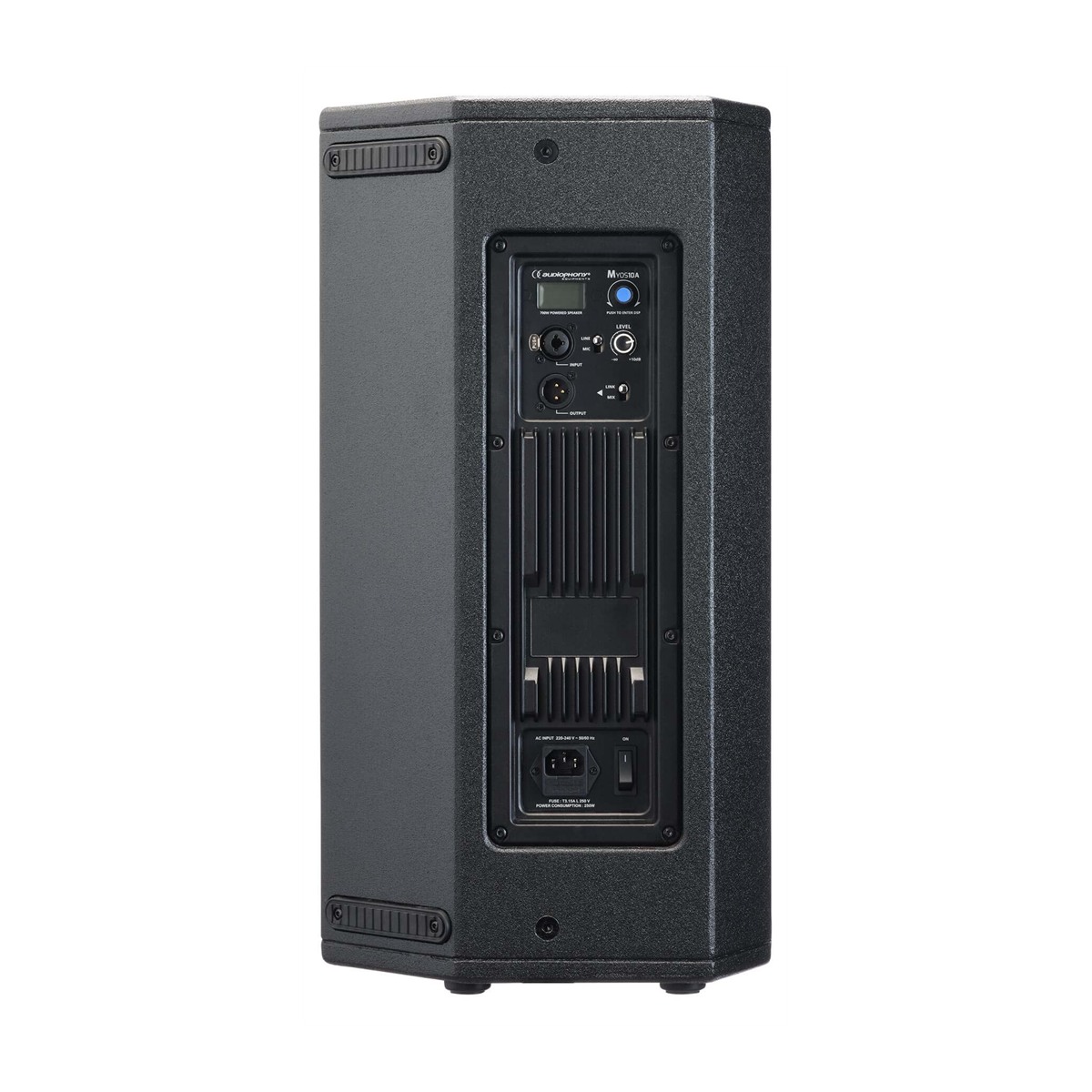 AUDIOPHONY Myos10A actieve 10″ speaker, 700W RMS met DSP en houten afwerking Actief J&H licht en geluid 2 AUDIOPHONY Myos10A actieve 10″ speaker, 700W RMS met DSP en houten afwerking Actief J&H licht en geluid 2