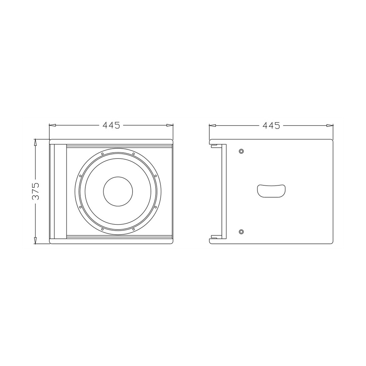 AUDIOPHONY Sline112SubB passieve installatiesubwoofer 1×12″, 350W RMS bij 8 Ohm Passief J&H licht en geluid 5 AUDIOPHONY Sline112SubB passieve installatiesubwoofer 1×12″, 350W RMS bij 8 Ohm Passief J&H licht en geluid 5