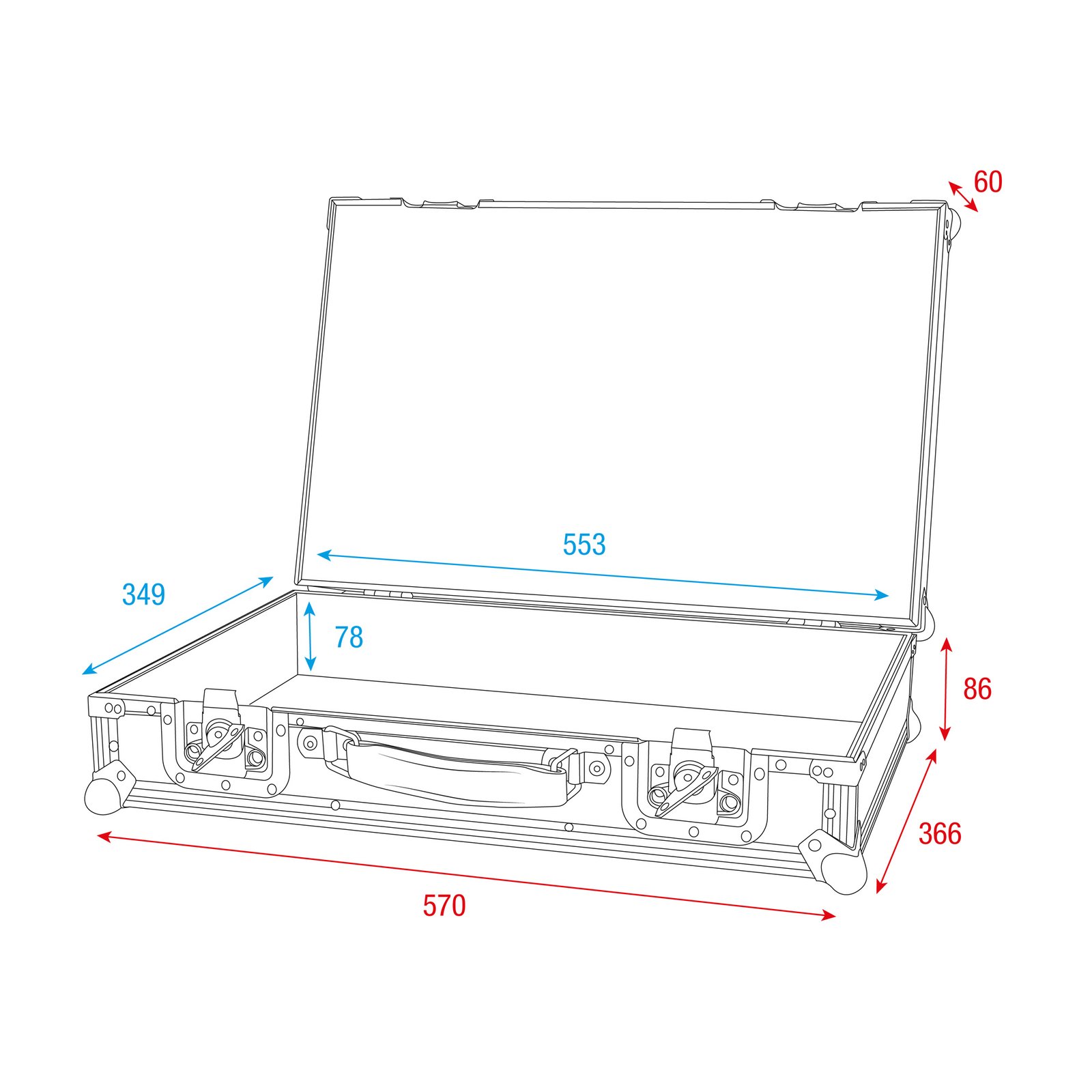 Showgear universele foam flightcase 590 x 385 mm met plukschuim Diverse kisten J&H licht en geluid 6 Showgear universele foam flightcase 590 x 385 mm met plukschuim Diverse kisten J&H licht en geluid 6