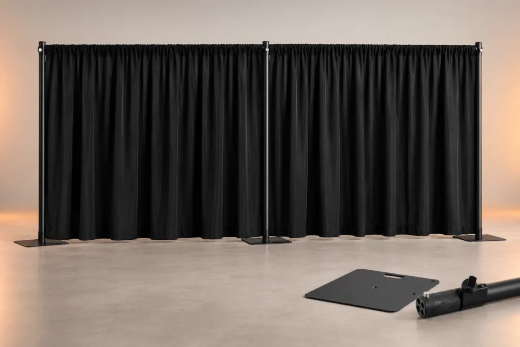J&H Pipe & Drape keuzehulp — studiocompositie